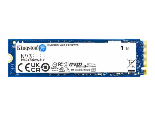 Kingston Disco SSD interno 1TB NV3 - SNV3S/1000G - M.2 2280 - PCIe 4.0 x4 (NVMe) - 10438603