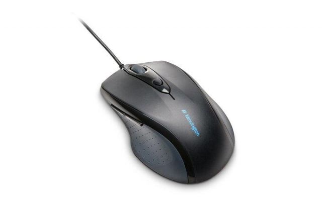 Kensington Ratón PRO FIT - K72369EU - cable USB -  800PPP negro - 5 botones con forma ergonómica para diestros y conexión Plug & Play - Certificado para funcionar con Chromebook. 