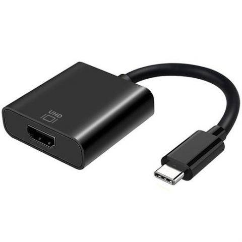 Aisens Conversor USB-C a HDMI 4K@60HZ USB-C/M - HDMI/H NEGRO 15CM - A109-0344