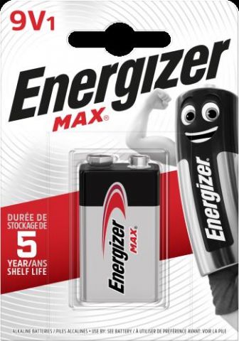 Energizer Pilas 6LF22 9V Alkaline MAX E30153180