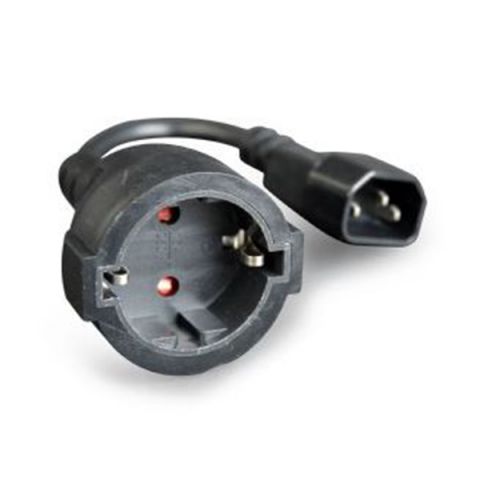 CablExpert cable Schuko Extension - 020091- tipo F - C14 a CEE 7/4 -Hembra- 0,15m negro - Capacidad máxima de la corriente : 10A -