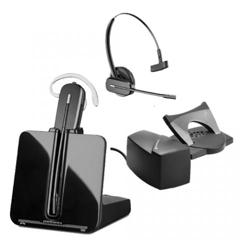 POLY Plantronics auricular inalámbrico 8R706AA (84693-12) PL-CS540 + HL10 descolgador - sobre oreja - diadema -  negro - cancelación de ruido micrófono
