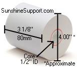 3M Papel térmico -  80mm X 100m - para equipos serie V  78-8126-7827-0 Designed for 3M SelfCheck 8210, 8410, 8420, 8422, V-Series (6410, 6412, 6420, 6422, 7410, 7412, 7422), and Samsung SRP-370 Printers