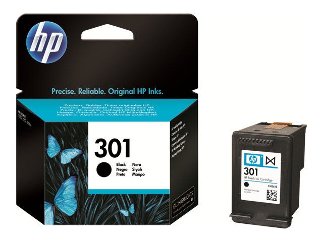 HP cartucho de tinta negro 301 - CH561EE - 190 páginas