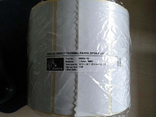 Zebra etiqueta térmica directa 101,6 x 38,01mm 1.790 etiquetas x rollo LP 2642/2742/3642/3742/Orion/TLP 3642/3742/GSeries/GC420/GK420/GX420/ TLP 3842