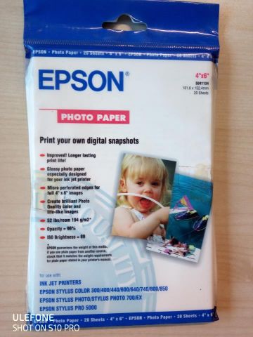 Epson papel ink-jet S041134 photo - 101,6mm x 152mm - 194gr. - 20 hojas