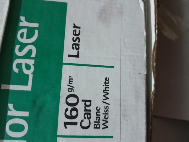 Papel cartulina A4 liso 160gr. -  250 hojas - blanco - Rey - laser