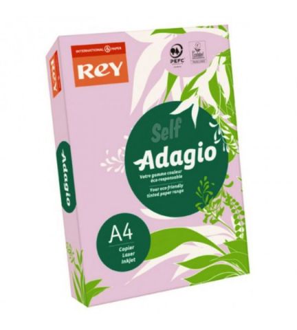 A4 liso 80Gr  500 hojas color pálido LILA - MALVA - LAVANDA