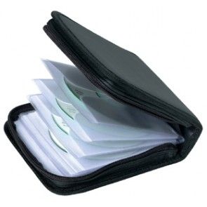 Deja archivador CD-DVD, 24 fundas, cremallera color negro - 043/02