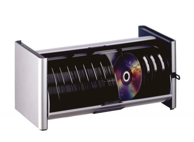 Deja archivador CD/DVD 150 unidades sin caja, sin cerradura, 38,2cm x 18,2cm x 18,4cm