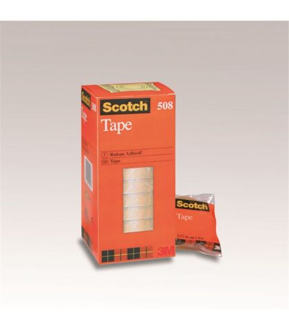 3M Cinta adhesiva transparente Scotch 508 19mm x 33m. encelofanada