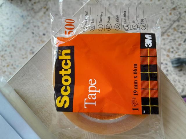3M Cinta adhesiva transparente Scotch 500 19mm x 66m. encelofanada