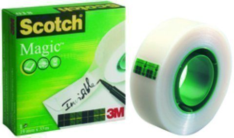3M Cinta adhesiva invisible Scotch Magic 810 12mm x 33m.