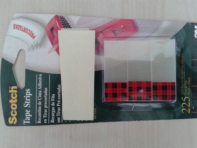 3M Tira cinta adhesiva pre-cortada NR.90-E/P Scotch recambio 225 tiras de 19mm x 50mm