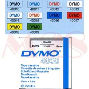 Dymo cinta rotuladora 40018 negro/amarillo 12mm x 7m
