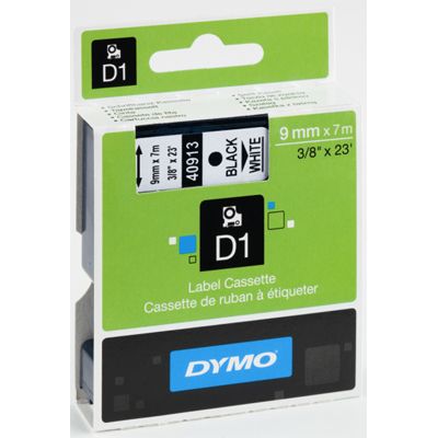 Dymo cinta rotuladora 40913 negro/blanco 9mm x 7m