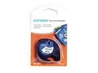 Dymo cinta rotuladora 12267 negro/trans. 12mm x 4m plástico Letratag