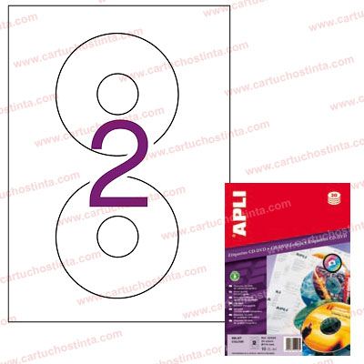 Apli etiquetas 02928 CD-R glossy 10H