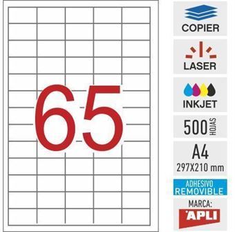 Apli etiquetas 03052 I/L/F/ removible 38X21,2