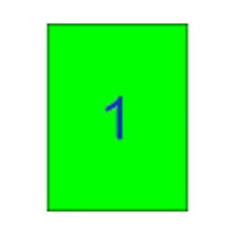 Apli etiquetas 02881 L/F/ fluorescente color verde 210X297 20h