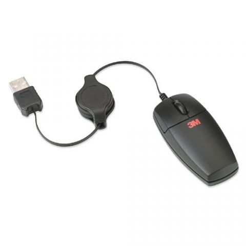 3M Ratón óptico mini LX410 cable retráctil