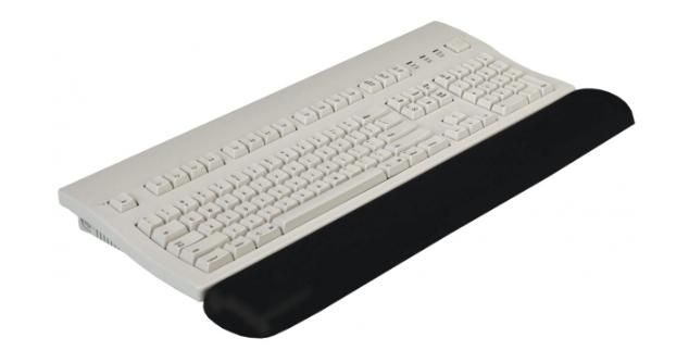3M Reposamuñecas WR310MB 28,2cm x 7,1cm x 2cm para teclado gama Confort - gel recubierto de Nylon sedoso.