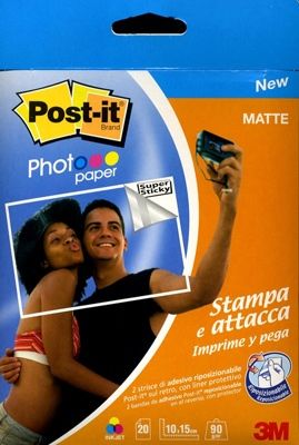 3M Post-it Papel fotográfico - 10cm X 15cm - 90gr. -  mate -  20 hojas