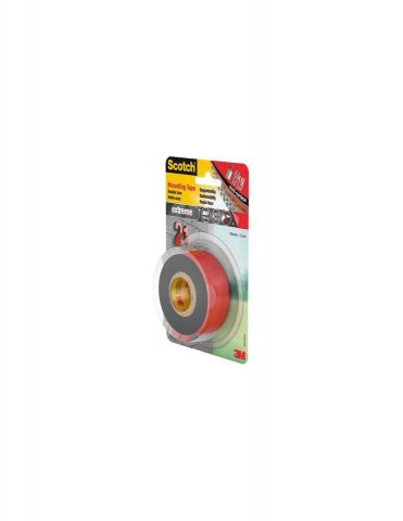 3M cinta adhesiva doble cara -  40021915A  - Extreme Scotch 19mm x1,5m - sulti-surface - interior y exterior - aguanta 6kg x 30cm - fijación permanente